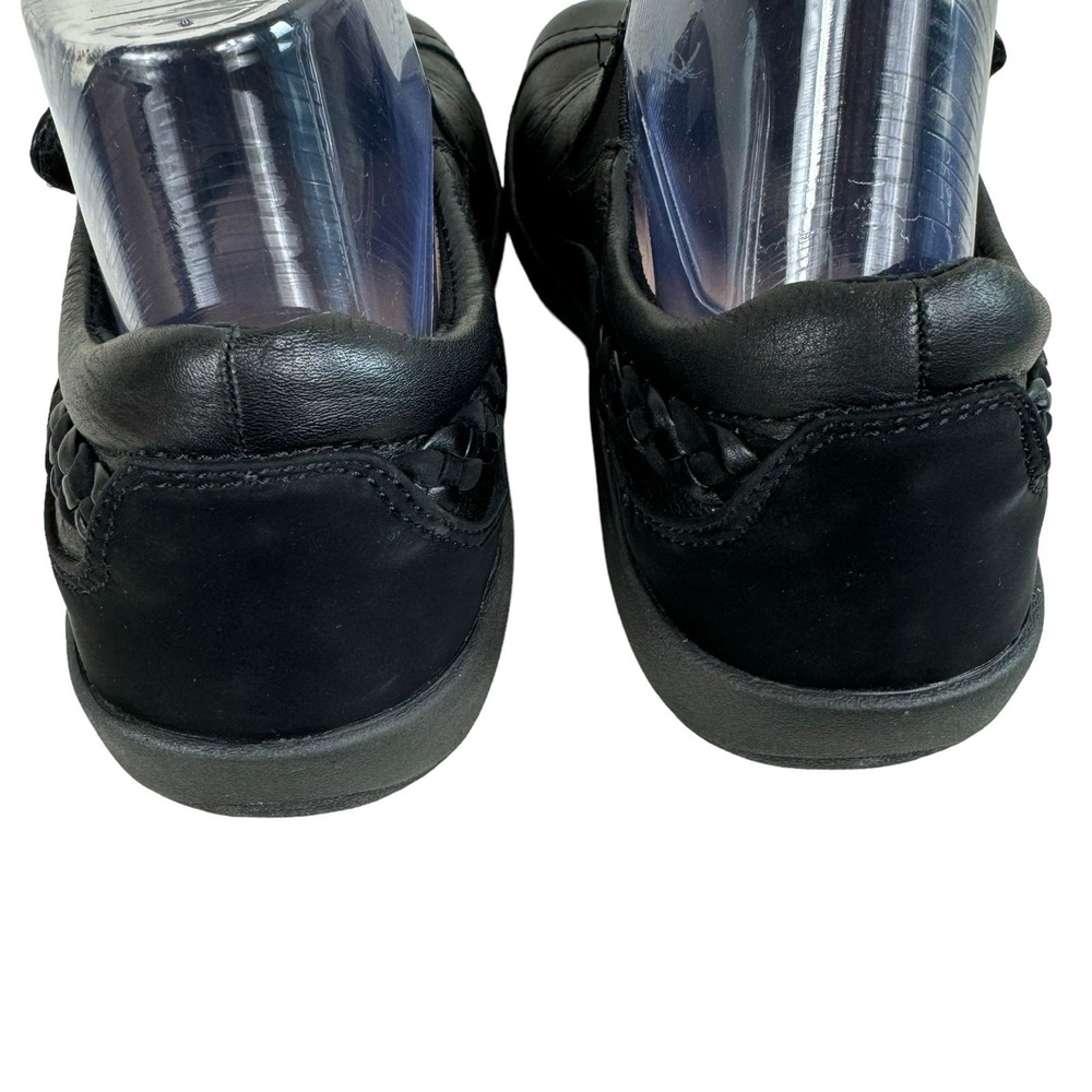 Aetrex Black Leather Upper Monk Strap Hook & Loop‎ Comfort Shoes Size 7.5 8 - Picture 4 of 8